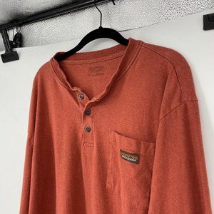 Patagonia | Size L. Orange Henley Long Sleeve